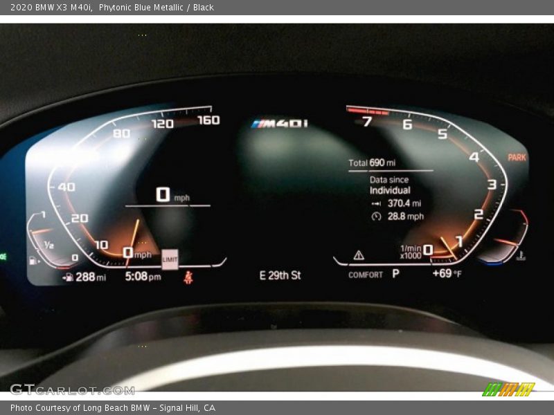 Phytonic Blue Metallic / Black 2020 BMW X3 M40i