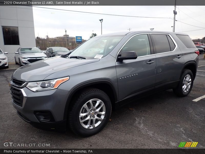 Satin Steel Metallic / Jet Black 2020 Chevrolet Traverse LS AWD