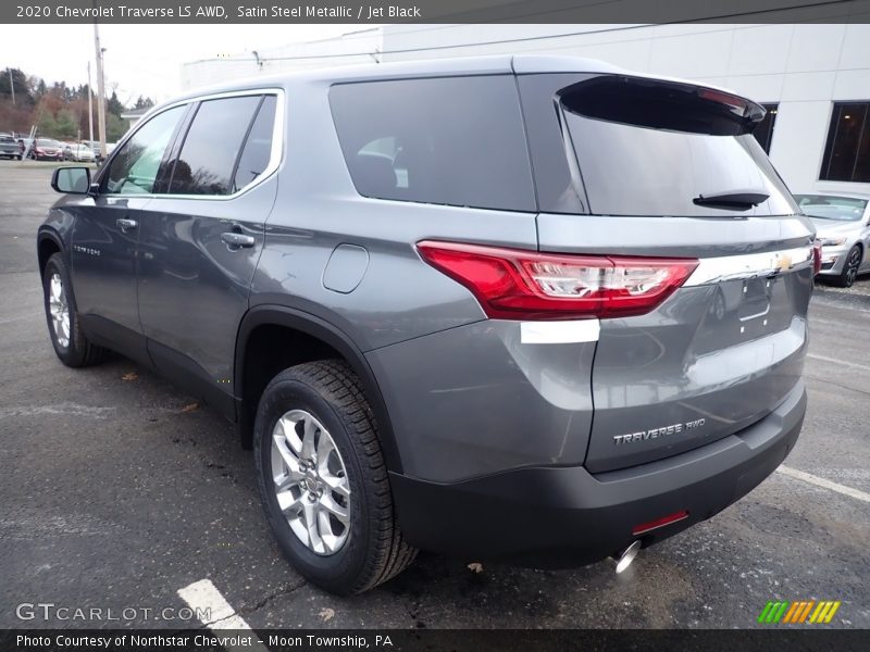 Satin Steel Metallic / Jet Black 2020 Chevrolet Traverse LS AWD