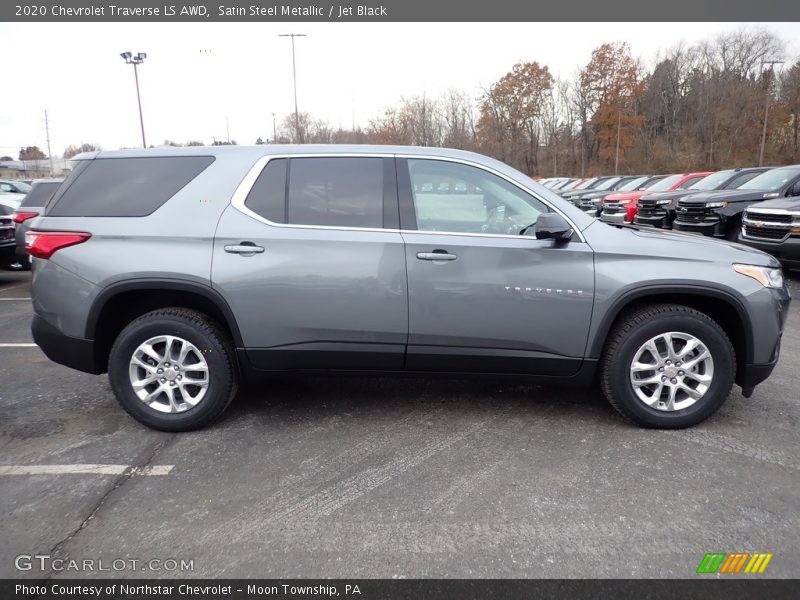 Satin Steel Metallic / Jet Black 2020 Chevrolet Traverse LS AWD