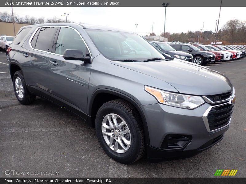 Satin Steel Metallic / Jet Black 2020 Chevrolet Traverse LS AWD
