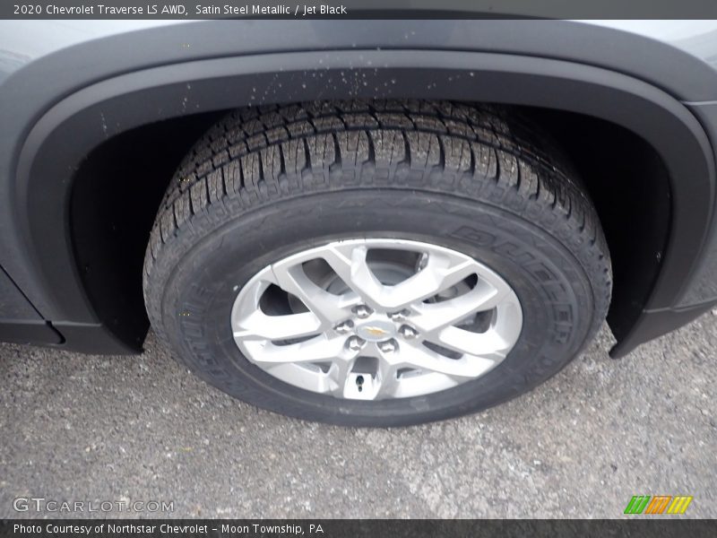 Satin Steel Metallic / Jet Black 2020 Chevrolet Traverse LS AWD