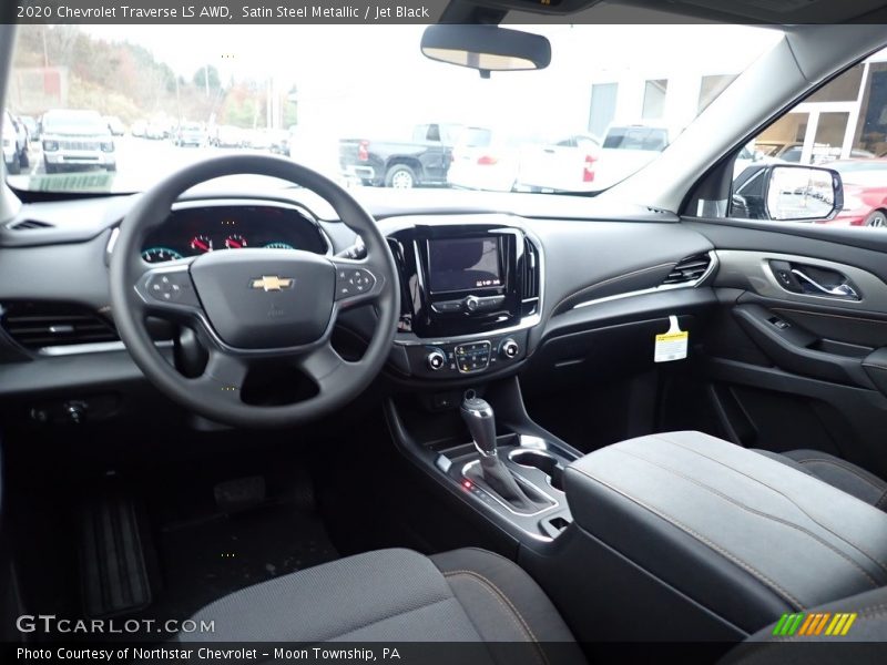 Satin Steel Metallic / Jet Black 2020 Chevrolet Traverse LS AWD