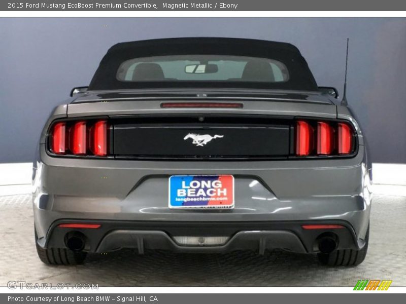 Magnetic Metallic / Ebony 2015 Ford Mustang EcoBoost Premium Convertible