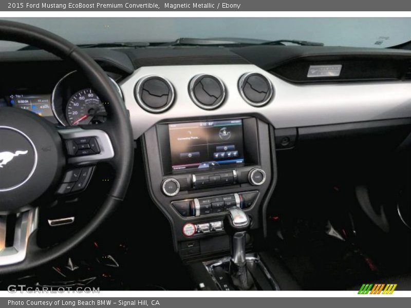 Magnetic Metallic / Ebony 2015 Ford Mustang EcoBoost Premium Convertible
