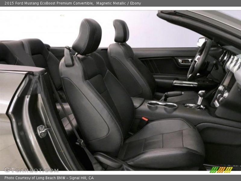 Magnetic Metallic / Ebony 2015 Ford Mustang EcoBoost Premium Convertible