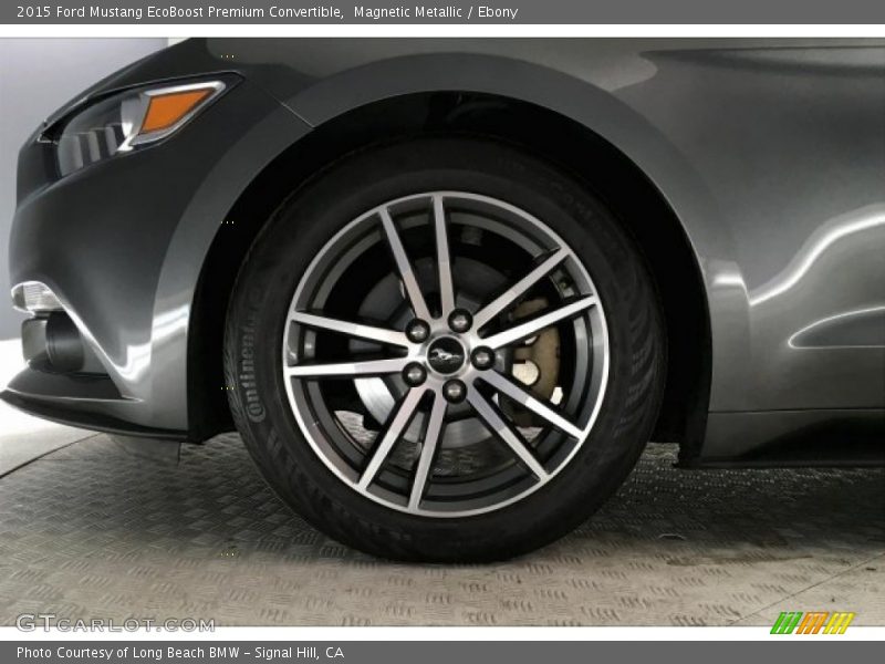Magnetic Metallic / Ebony 2015 Ford Mustang EcoBoost Premium Convertible