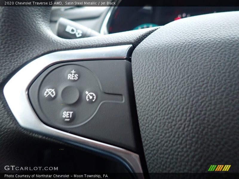 Satin Steel Metallic / Jet Black 2020 Chevrolet Traverse LS AWD