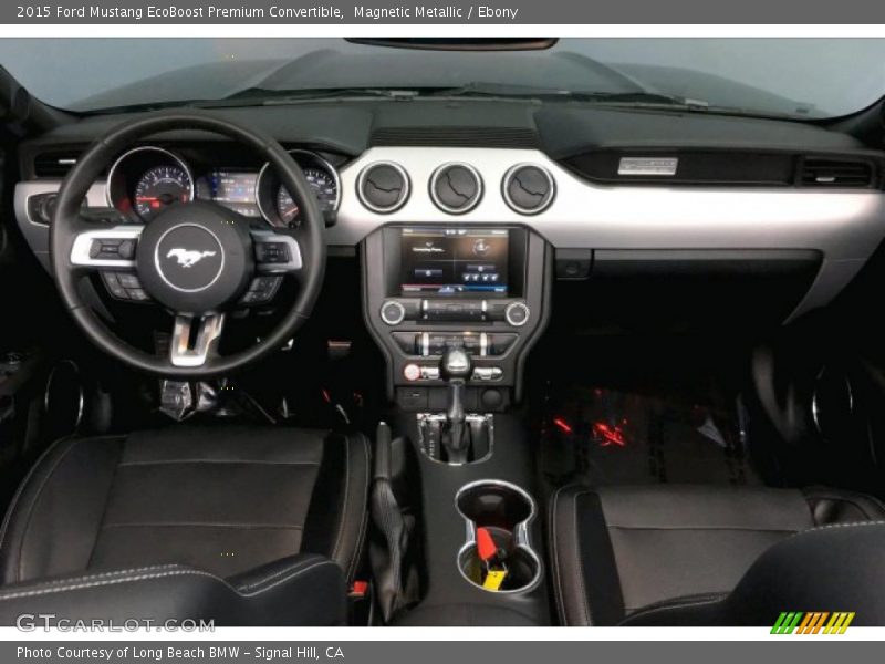 Magnetic Metallic / Ebony 2015 Ford Mustang EcoBoost Premium Convertible