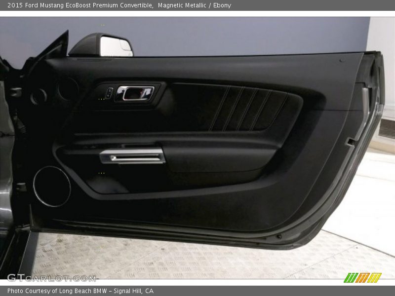 Magnetic Metallic / Ebony 2015 Ford Mustang EcoBoost Premium Convertible