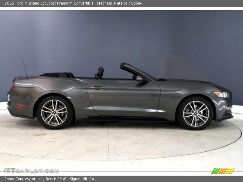 Magnetic Metallic / Ebony 2015 Ford Mustang EcoBoost Premium Convertible