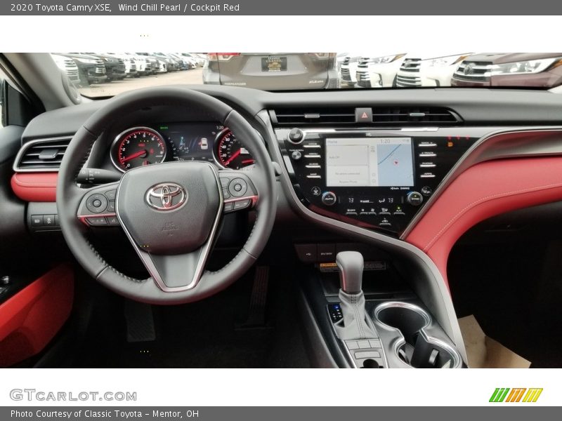 Wind Chill Pearl / Cockpit Red 2020 Toyota Camry XSE