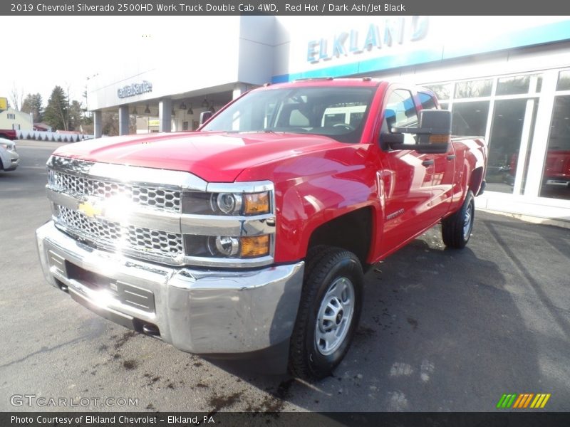 Red Hot / Dark Ash/Jet Black 2019 Chevrolet Silverado 2500HD Work Truck Double Cab 4WD