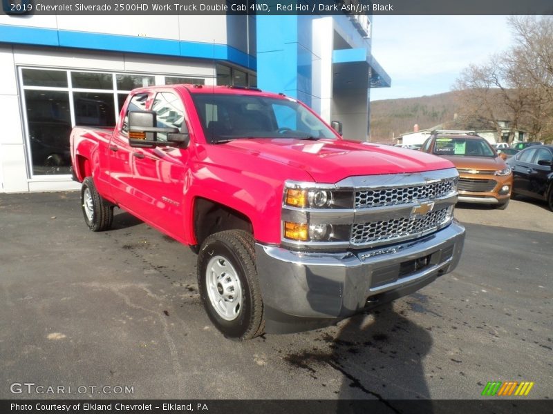 Red Hot / Dark Ash/Jet Black 2019 Chevrolet Silverado 2500HD Work Truck Double Cab 4WD