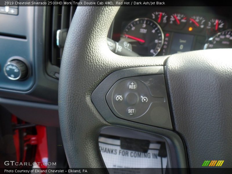 Red Hot / Dark Ash/Jet Black 2019 Chevrolet Silverado 2500HD Work Truck Double Cab 4WD