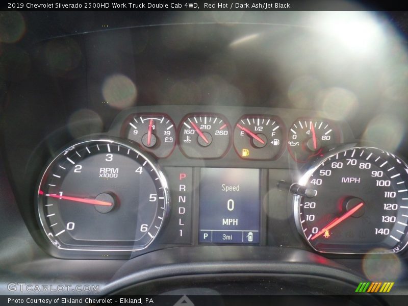 Red Hot / Dark Ash/Jet Black 2019 Chevrolet Silverado 2500HD Work Truck Double Cab 4WD