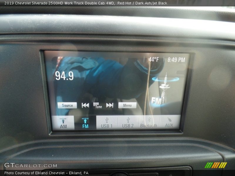 Red Hot / Dark Ash/Jet Black 2019 Chevrolet Silverado 2500HD Work Truck Double Cab 4WD