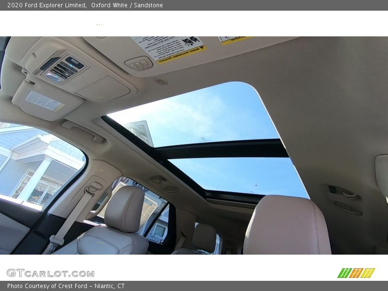 Oxford White / Sandstone 2020 Ford Explorer Limited