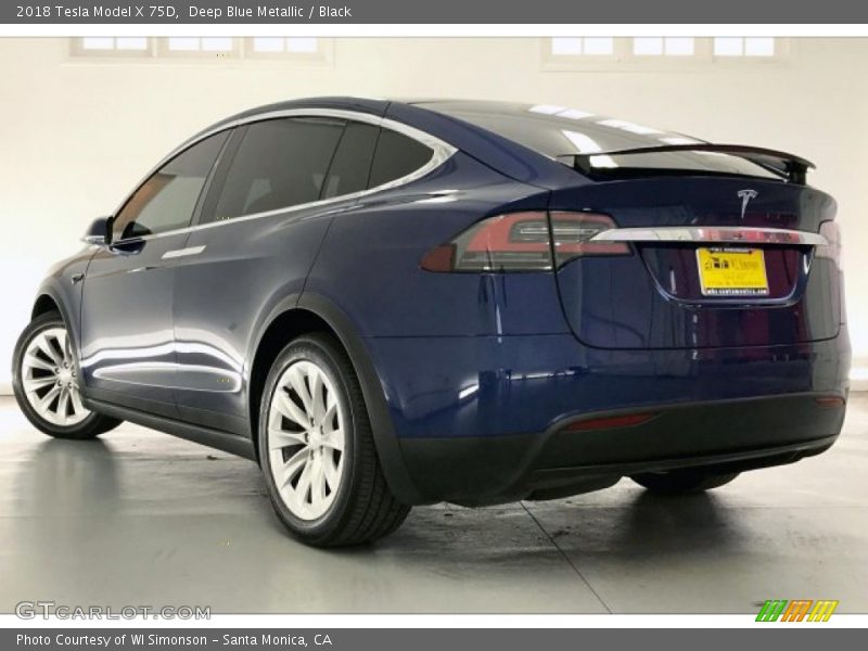 Deep Blue Metallic / Black 2018 Tesla Model X 75D