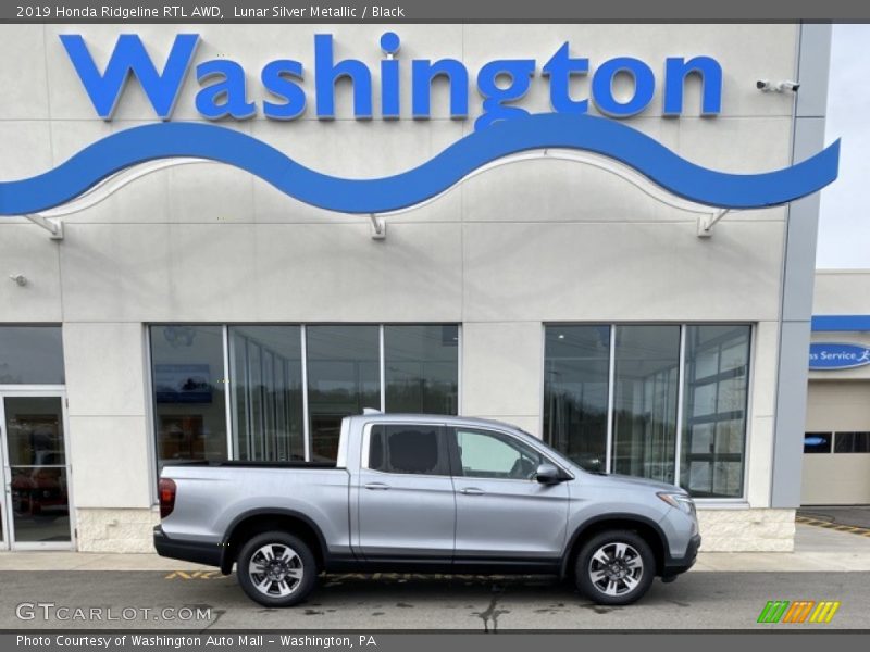 Lunar Silver Metallic / Black 2019 Honda Ridgeline RTL AWD