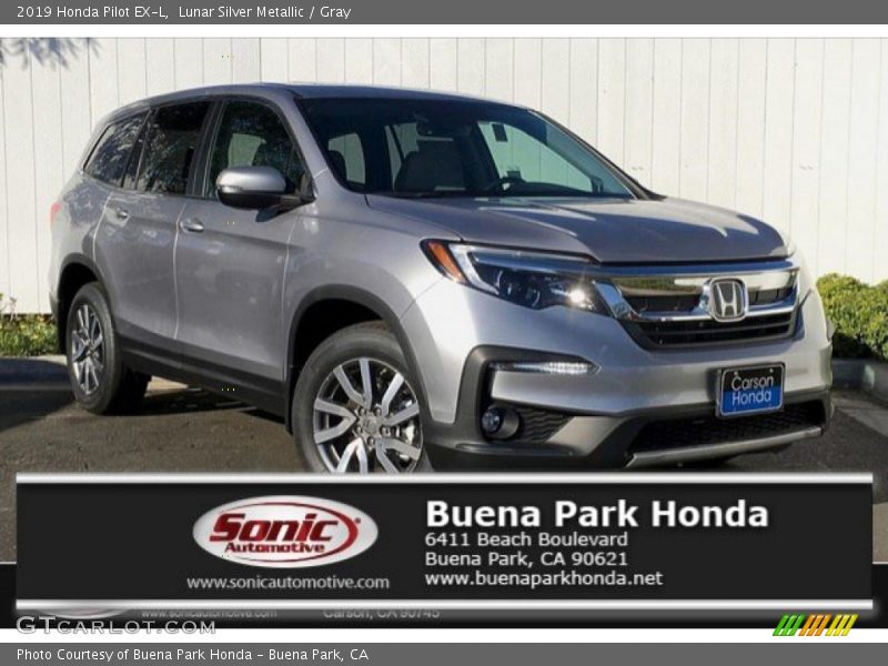 Lunar Silver Metallic / Gray 2019 Honda Pilot EX-L