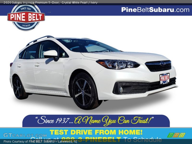Crystal White Pearl / Ivory 2020 Subaru Impreza Premium 5-Door