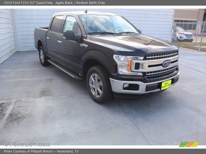 Agate Black / Medium Earth Gray 2020 Ford F150 XLT SuperCrew