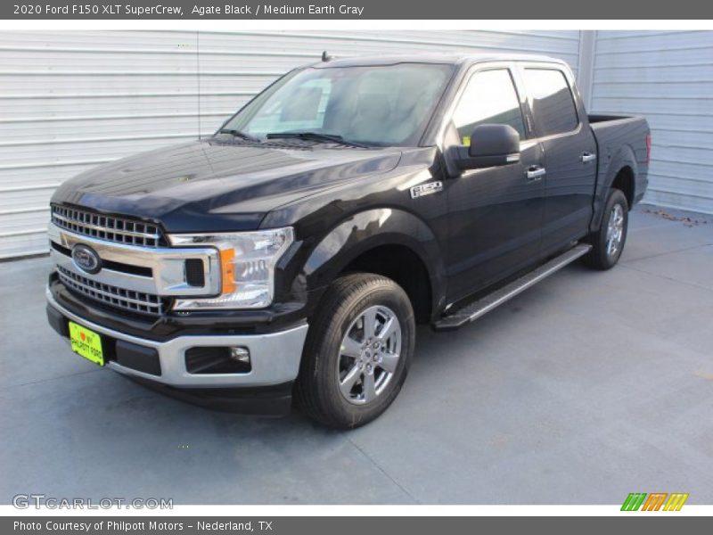 Agate Black / Medium Earth Gray 2020 Ford F150 XLT SuperCrew