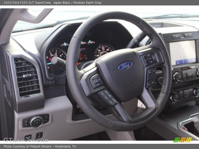Agate Black / Medium Earth Gray 2020 Ford F150 XLT SuperCrew