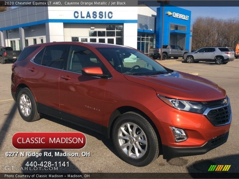 Cayenne Orange Metallic / Jet Black 2020 Chevrolet Equinox LT AWD