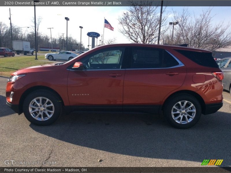 Cayenne Orange Metallic / Jet Black 2020 Chevrolet Equinox LT AWD