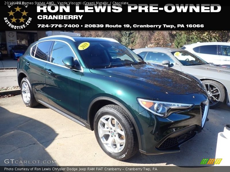 Verde Visconti (Green) Metallic / Chocolate 2019 Alfa Romeo Stelvio AWD
