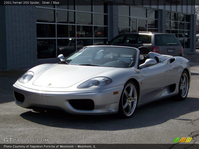 Silver / Blue 2001 Ferrari 360 Spider