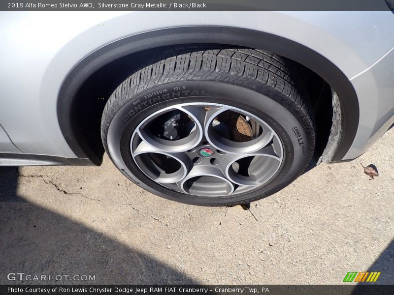 Silverstone Gray Metallic / Black/Black 2018 Alfa Romeo Stelvio AWD