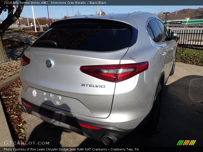 Silverstone Gray Metallic / Black/Black 2018 Alfa Romeo Stelvio AWD