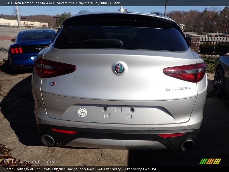 Silverstone Gray Metallic / Black/Black 2018 Alfa Romeo Stelvio AWD