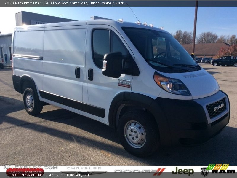 Bright White / Black 2020 Ram ProMaster 1500 Low Roof Cargo Van