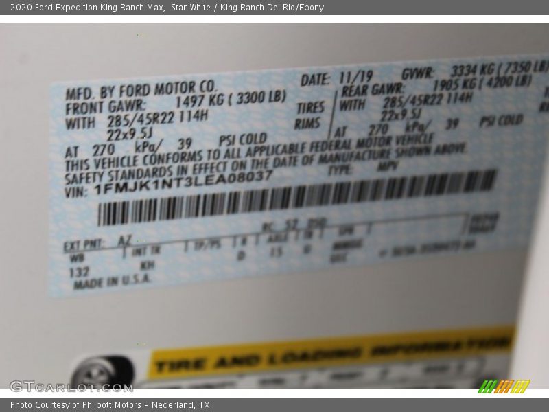 Star White / King Ranch Del Rio/Ebony 2020 Ford Expedition King Ranch Max