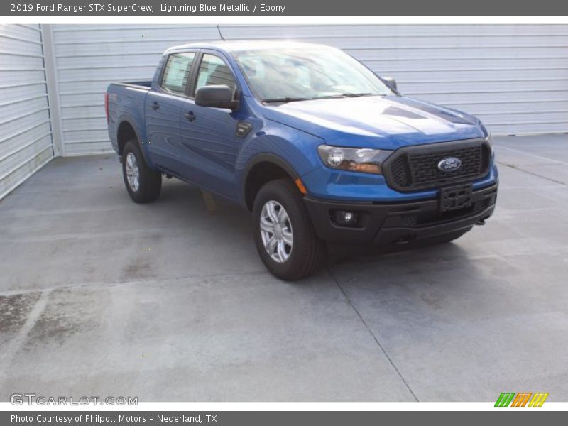 Lightning Blue Metallic / Ebony 2019 Ford Ranger STX SuperCrew