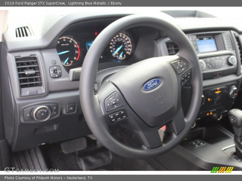 Lightning Blue Metallic / Ebony 2019 Ford Ranger STX SuperCrew