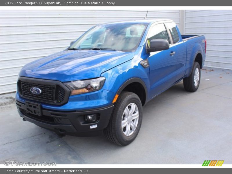 Lightning Blue Metallic / Ebony 2019 Ford Ranger STX SuperCab