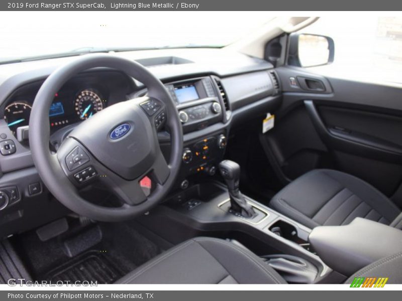 Lightning Blue Metallic / Ebony 2019 Ford Ranger STX SuperCab