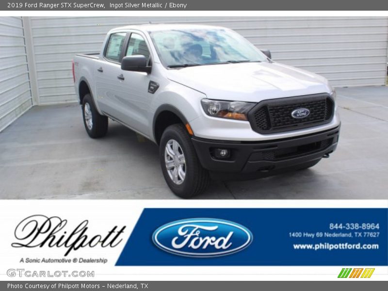 Ingot Silver Metallic / Ebony 2019 Ford Ranger STX SuperCrew