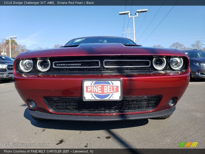 Octane Red Pearl / Black 2019 Dodge Challenger SXT AWD