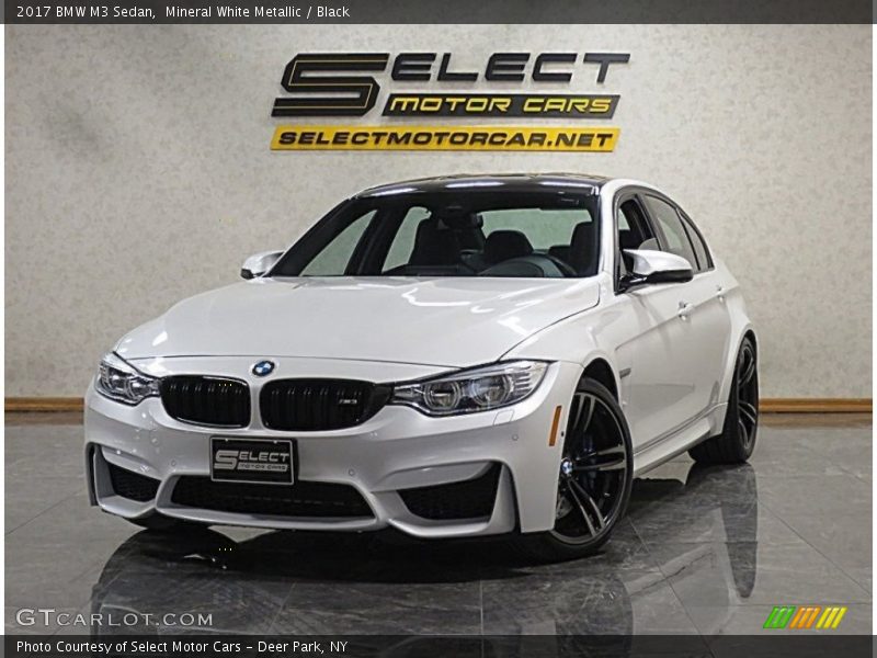 Mineral White Metallic / Black 2017 BMW M3 Sedan