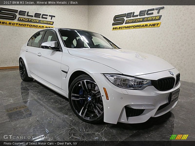 Mineral White Metallic / Black 2017 BMW M3 Sedan