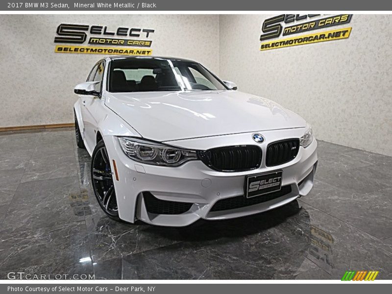 Mineral White Metallic / Black 2017 BMW M3 Sedan