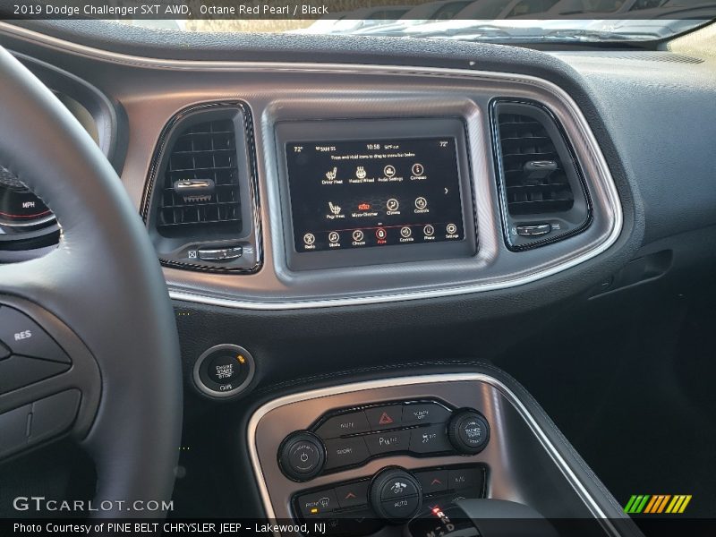 Octane Red Pearl / Black 2019 Dodge Challenger SXT AWD