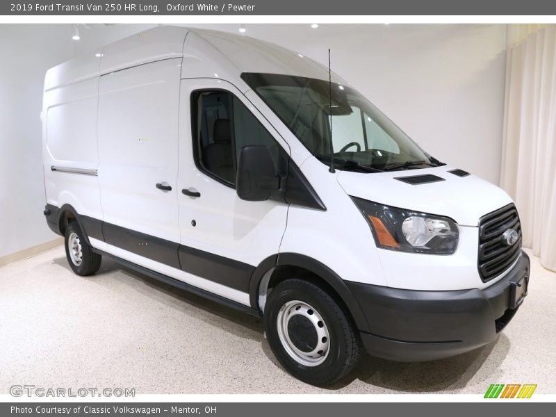 Oxford White / Pewter 2019 Ford Transit Van 250 HR Long