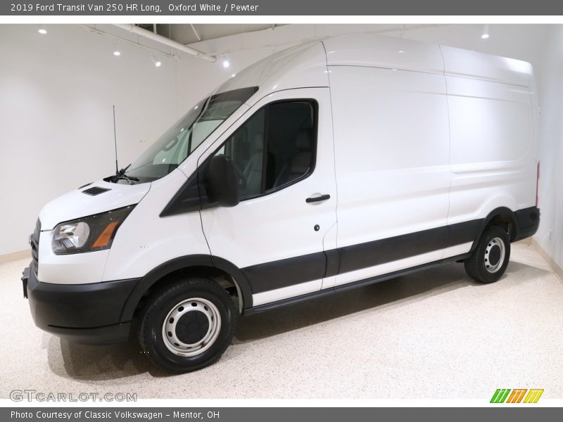 Oxford White / Pewter 2019 Ford Transit Van 250 HR Long